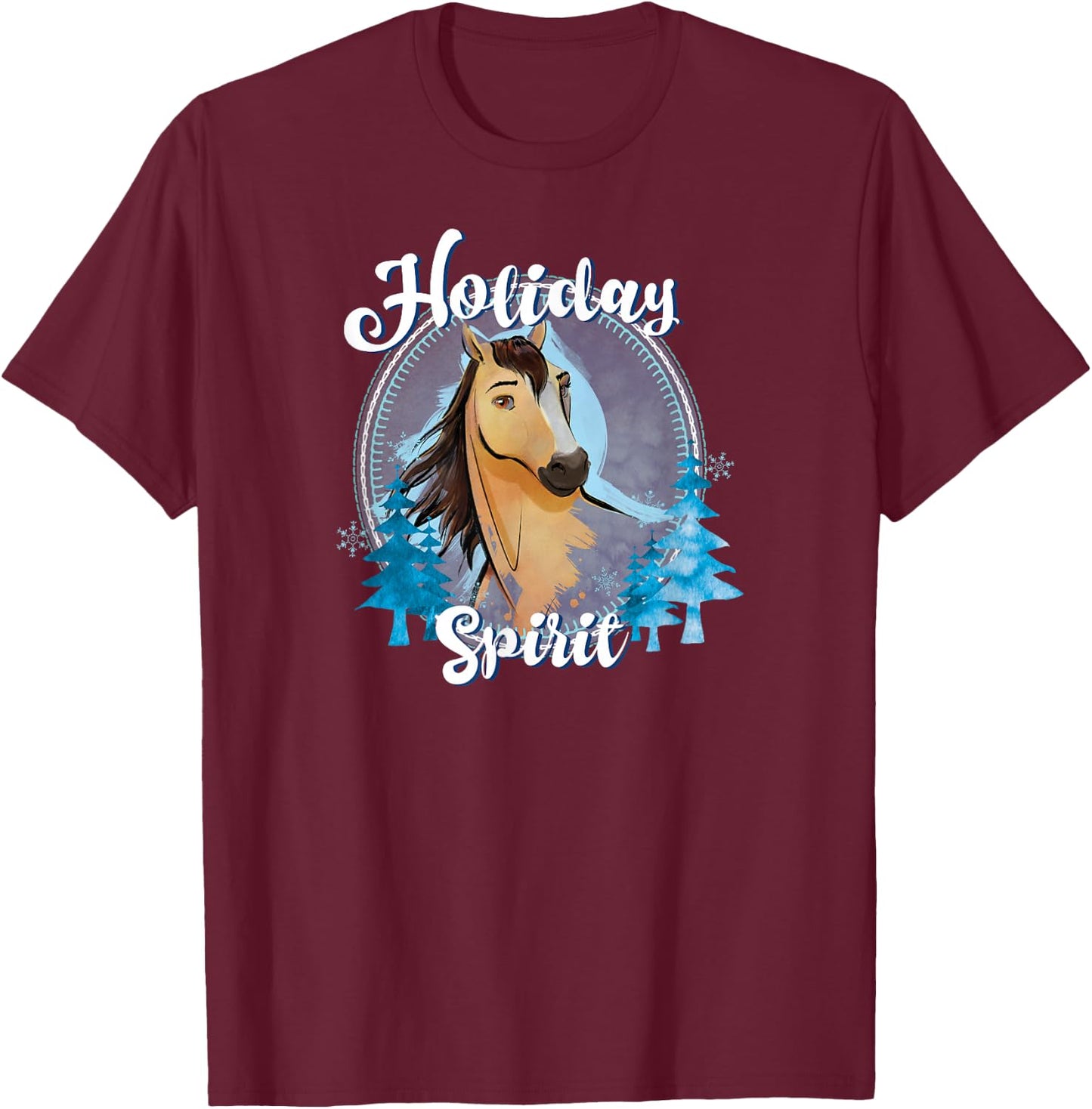 Spirit Riding Free - Holiday Spirit T-Shirt - T-Shirt | Maroon