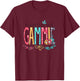 Blessed to be called Gammie Colorful Grandma Christmas Women T-Shirt - T-Shirt | Maroon