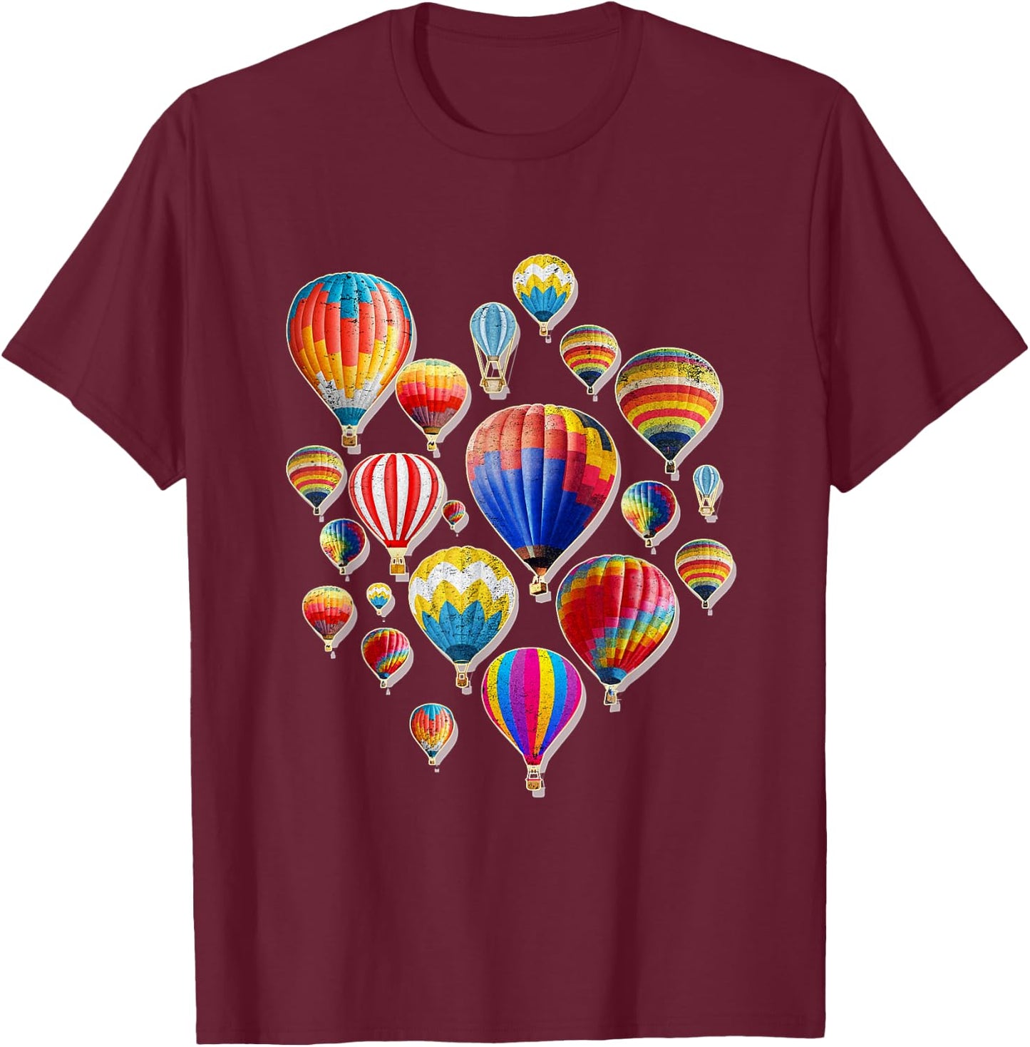 Hot Air Balloon Fly Ballooning Lover Perfect Fun Gift T-Shirt - T-Shirt | Maroon