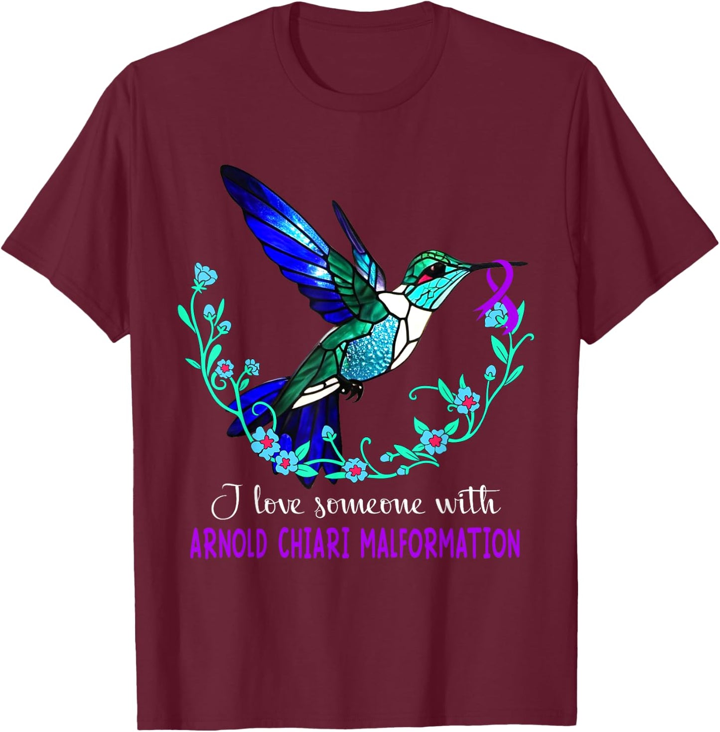 I love someone with Arnold Chiari Malformation T-Shirt - T-Shirt | Maroon