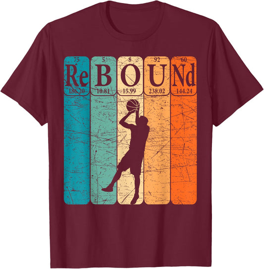 Basketball Periodic Table Elements Science Nerd Basketballer T-Shirt - T-Shirt | Maroon
