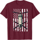 CH 47 Chinook Helicopter Pilot USA Flag Retired Veteran T-Shirt - T-Shirt | Maroon
