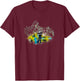 Ben 10: Alien Force Ben & Kevin Spray Painted Car Retro Shot T-Shirt - T-Shirt | Maroon