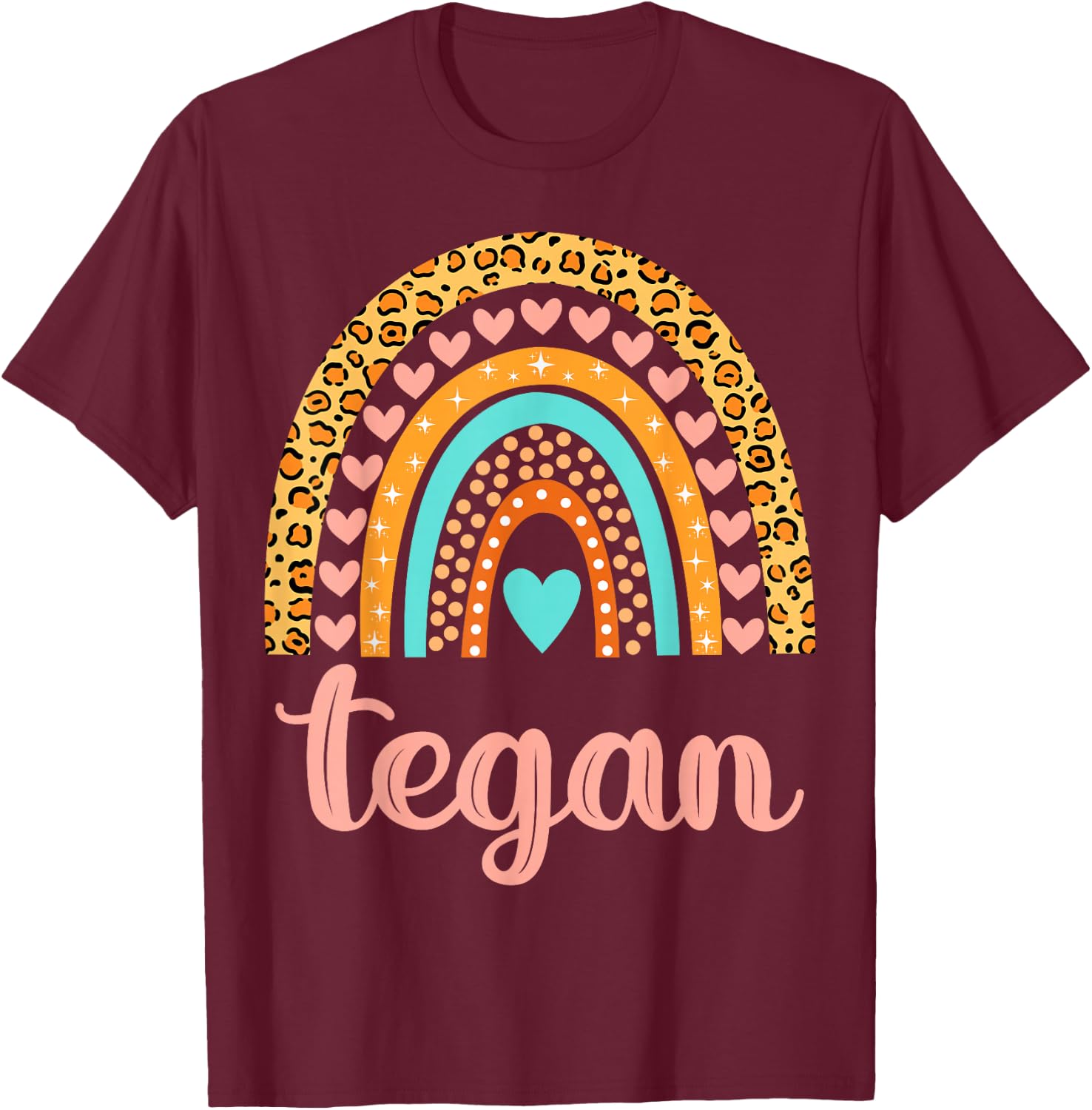 Tegan Tegan Name Birthday Shirt Gift T-Shirt - T-Shirt | Maroon