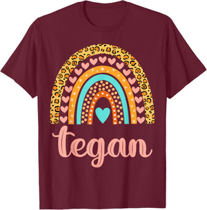 Tegan Tegan Name Birthday Shirt Gift T-Shirt - T-Shirt | Maroon