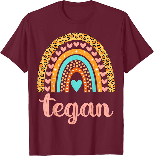 Tegan Tegan Name Birthday Shirt Gift T-Shirt - T-Shirt | Maroon