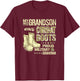 My Grandson Wears Combat Boots - Proud Military Grandma Gift Small T-Shirt - T-Shirt | Maroon