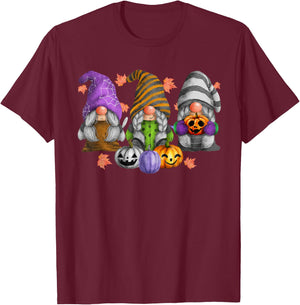 Gnomes Halloween Costumes Funny Outfits Matching T-Shirt - T-Shirt | Maroon