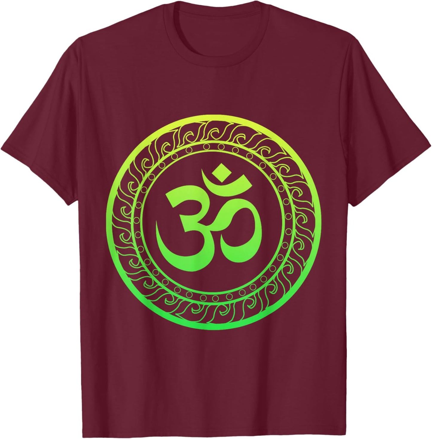 Om Ohm Aum Buddhism Symbol Yoga Sanskrit T-Shirt - T-Shirt | Maroon