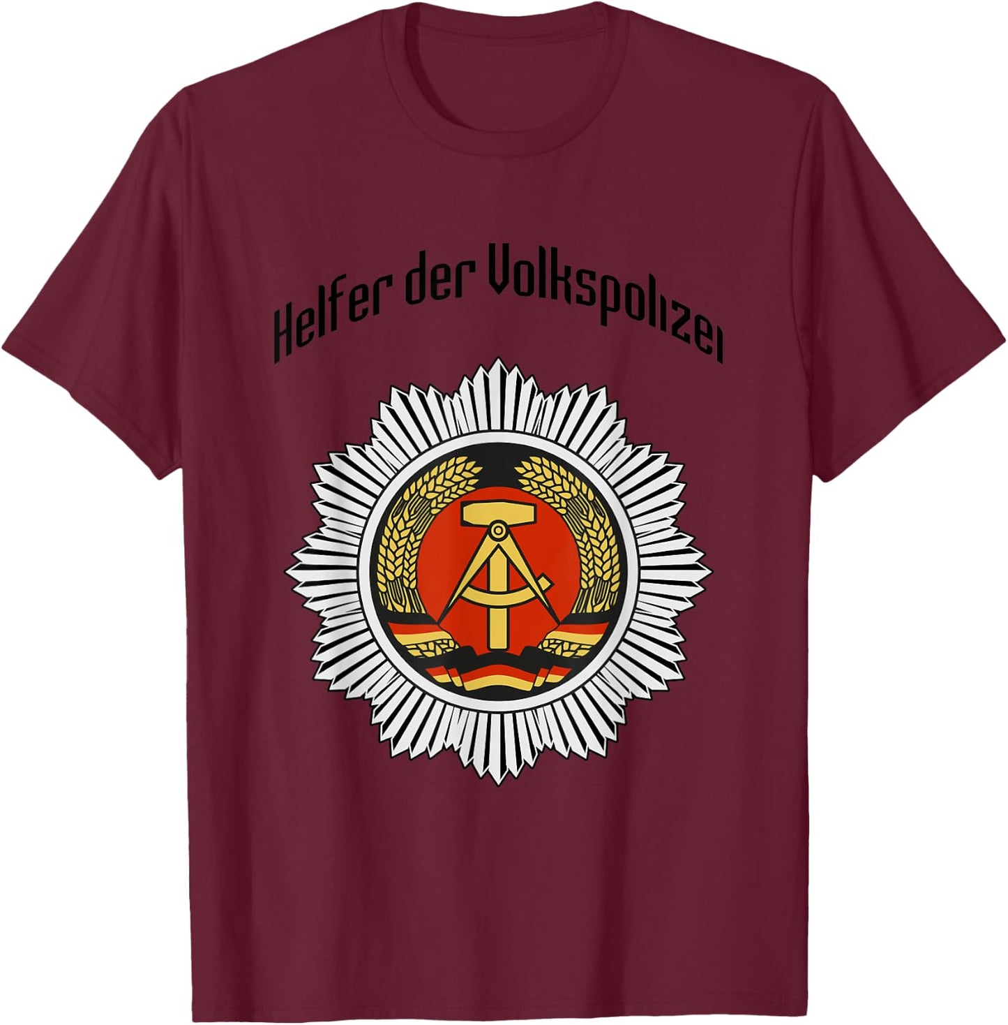 GDR Germany NVA USSR Berliner military T-Shirt - T-Shirt | Maroon