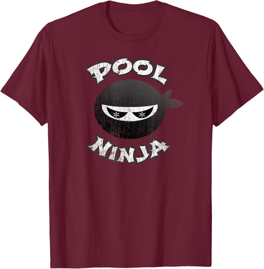 Pool Ninja Multitasking Gym Manager Water Theme Park Resort T-Shirt - T-Shirt | Maroon