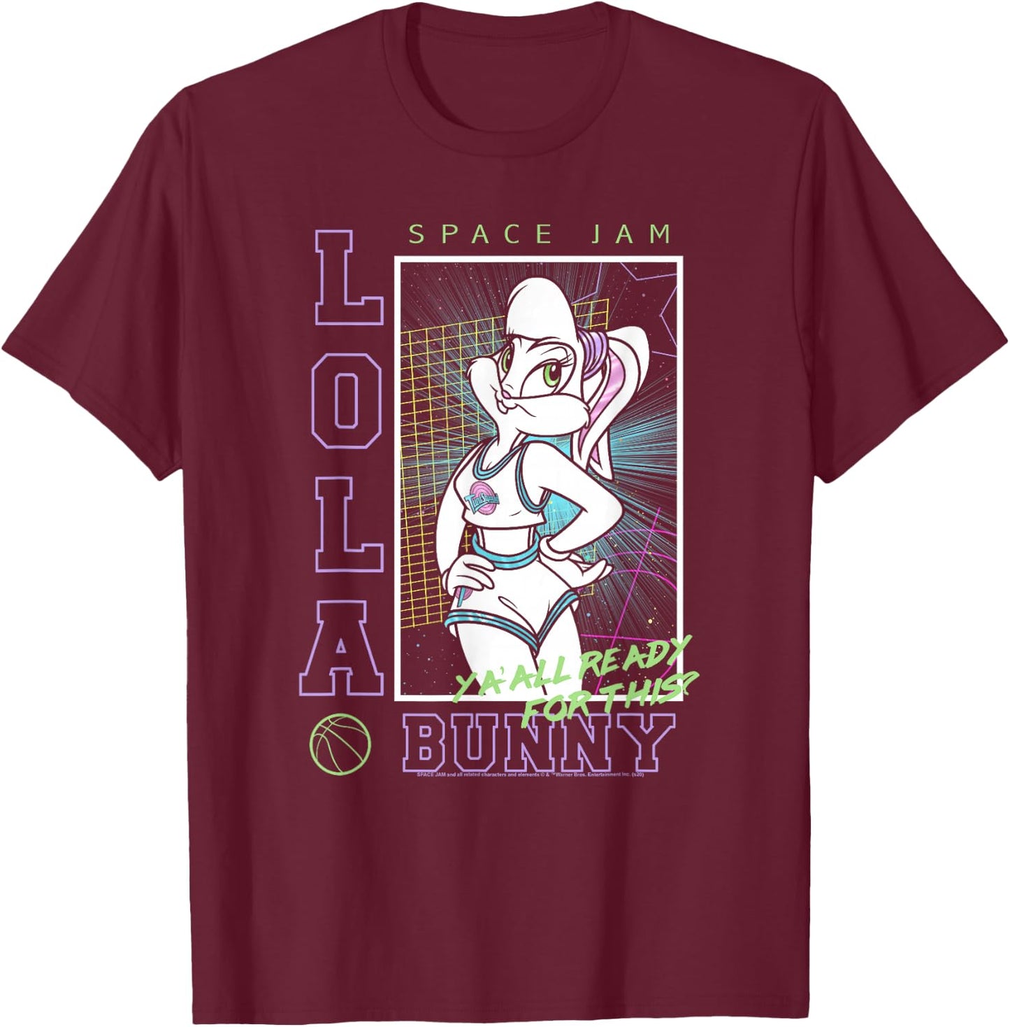 Space Jam Classic Lola Bunny Ya'll Ready for This Poster T-Shirt - T-Shirt | Maroon