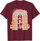 Dazed and Engaged Groovy Rainbow Team Bride Bachelorette T-Shirt - T-Shirt | Maroon