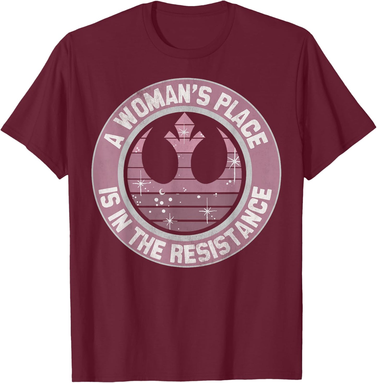 Star Wars Resistance Galaxy Crest T-Shirt - T-Shirt | Maroon
