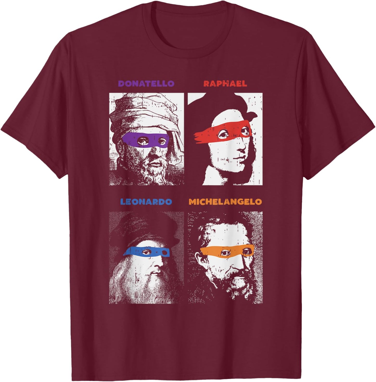 Renaissance Ninja Artists Funny Saying Pop Art Painter Gift T-Shirt - T-Shirt | Maroon