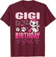 Gigi Of The Birthday Girl Cat Kitty Family Matching T-Shirt - T-Shirt | Maroon