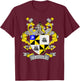Campbell Coat of Arms | Campbell Surname Family Crest T-Shirt - T-Shirt | Maroon