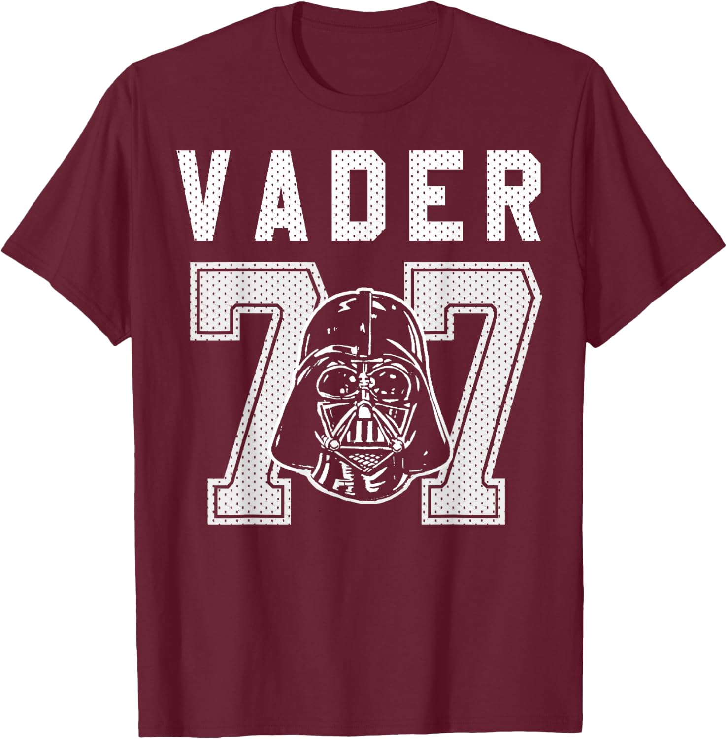 Star Wars Vader Jersey 77 T-Shirt - T-Shirt | Maroon