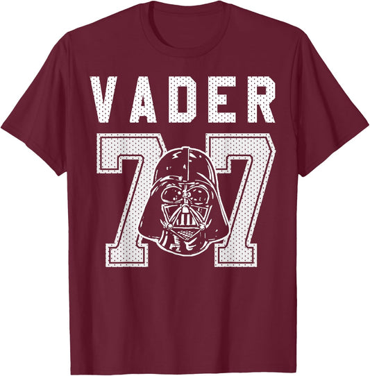 Star Wars Vader Jersey 77 T-Shirt - T-Shirt | Maroon