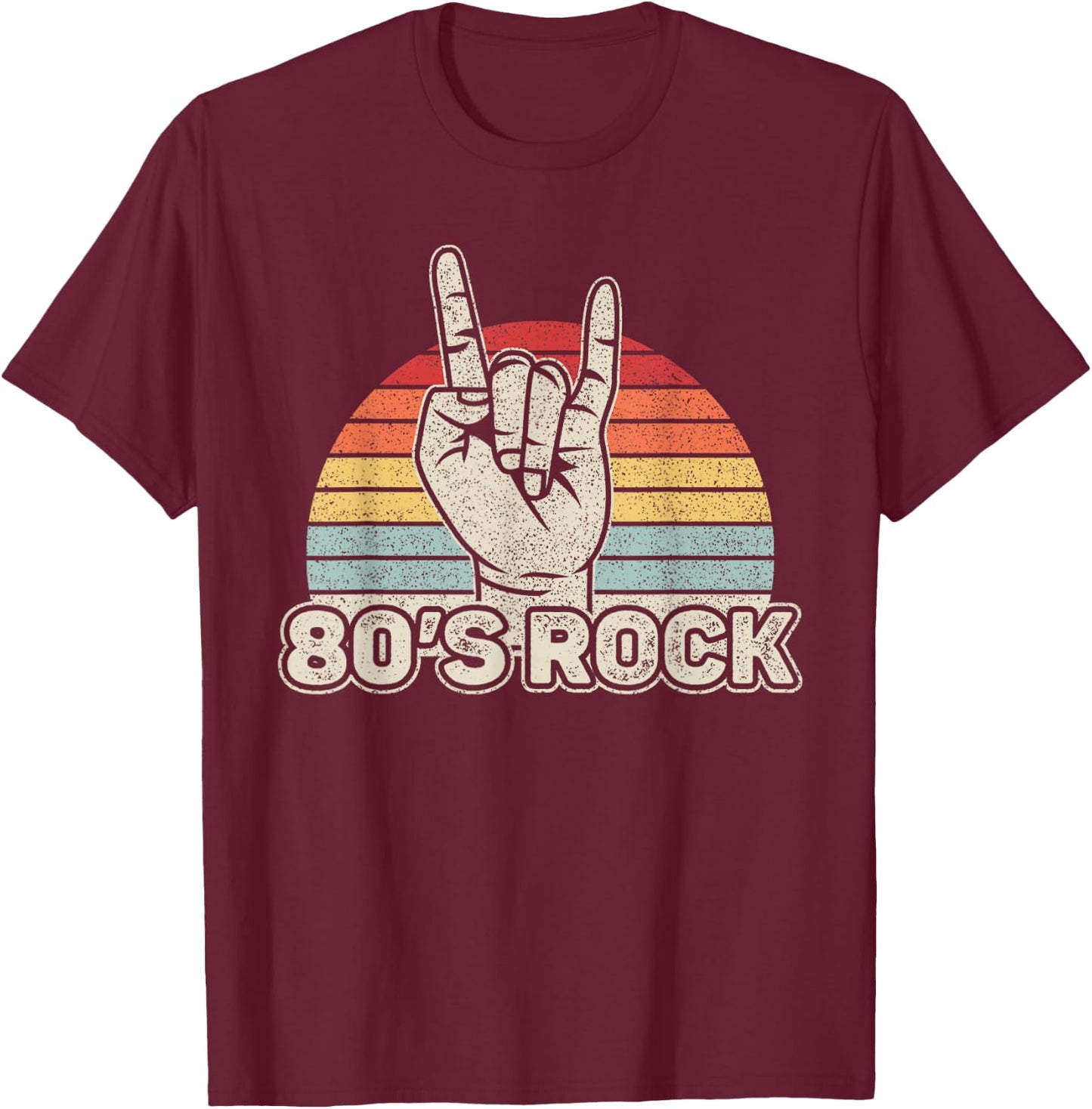 Vintage Retro 80's Rock Band T-Shirt - T-Shirt | Maroon