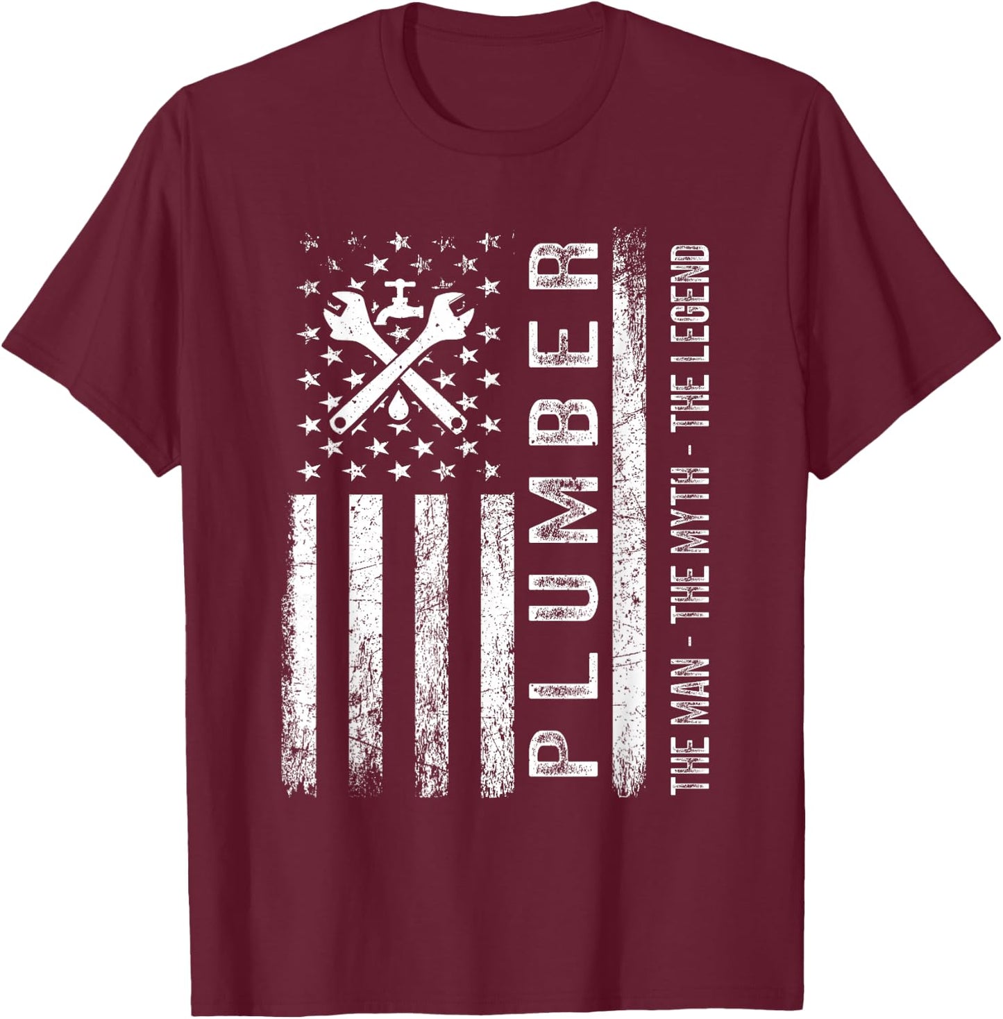 Plumbing Graphic Design Plumber Dad T-Shirt - T-Shirt | Maroon
