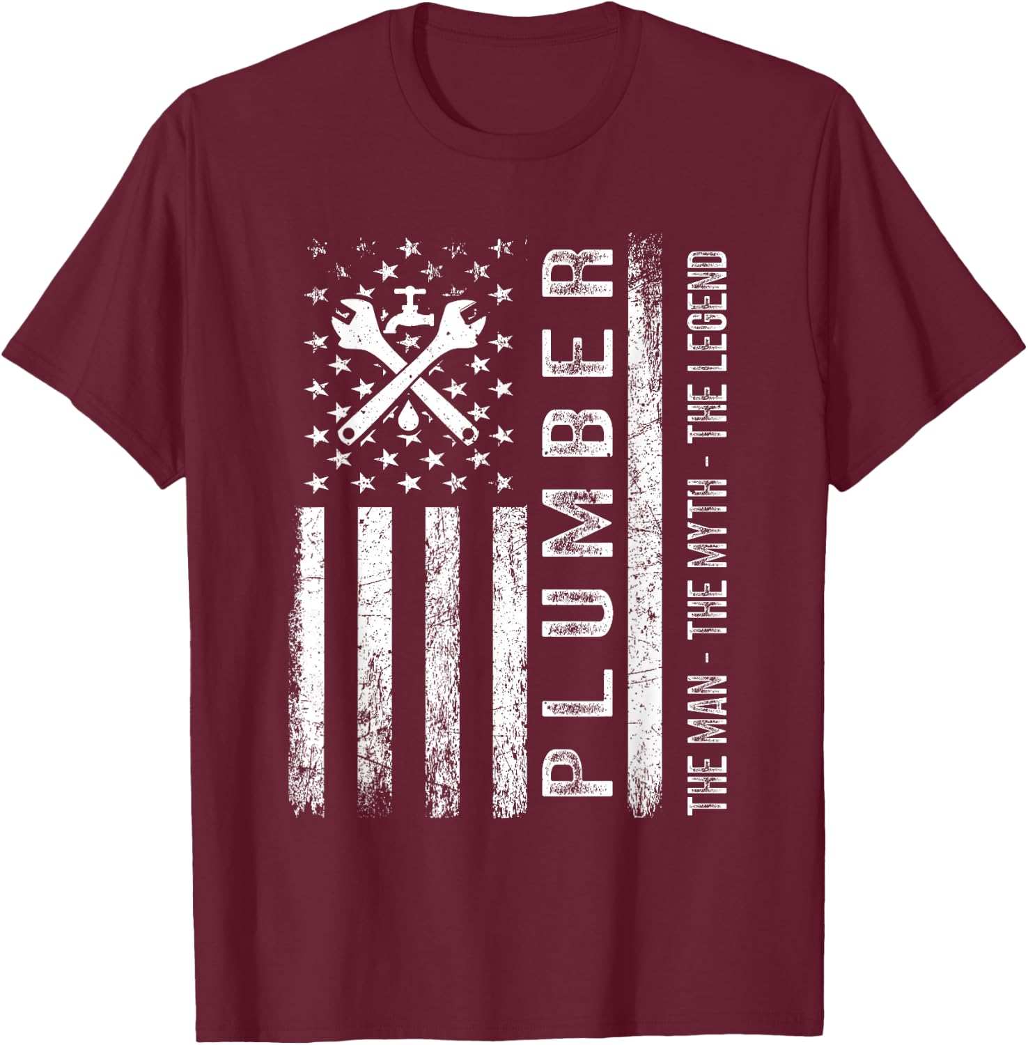 Plumbing Graphic Design Plumber Dad T-Shirt - T-Shirt | Maroon