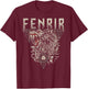 Viking Wolf Fenrir Norse Scandinavian Pagan Mythology T-Shirt - T-Shirt | Maroon