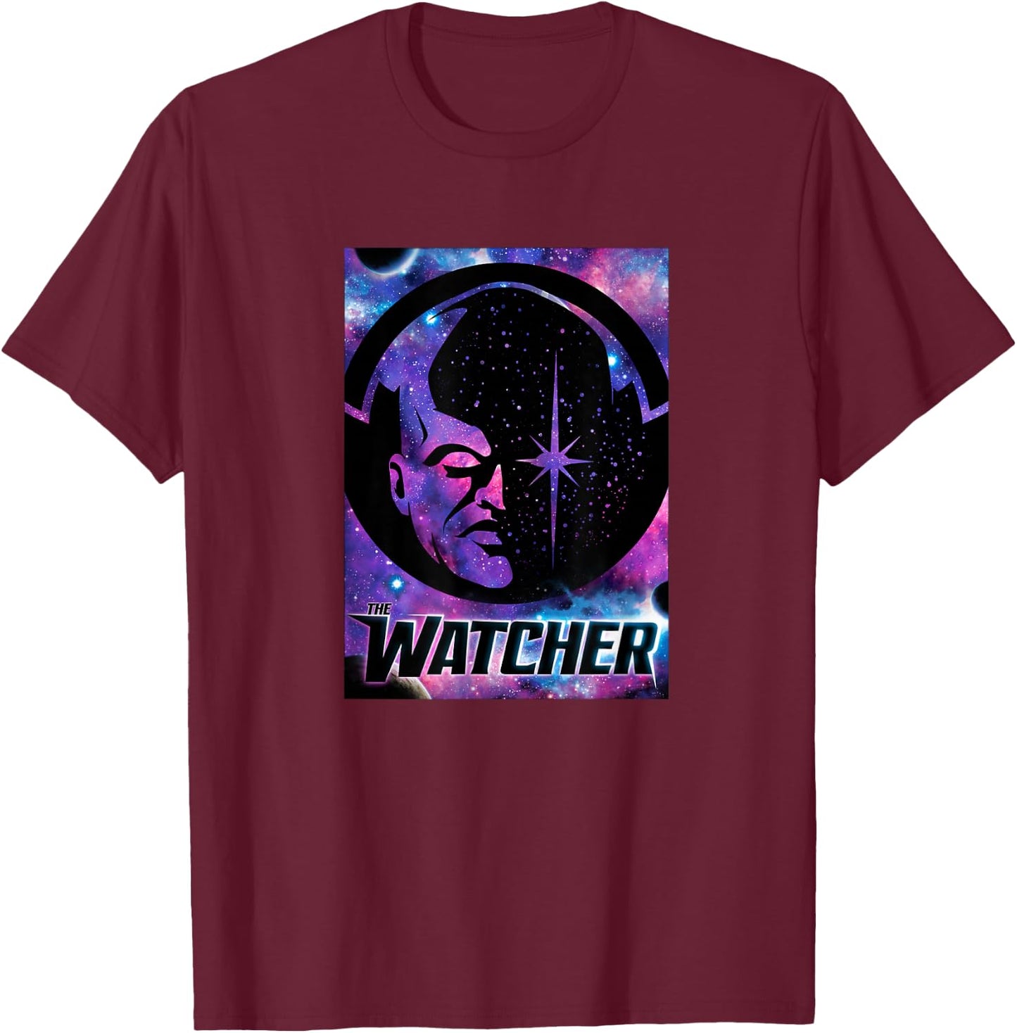 Marvel What If Watcher Galactic Poster T-Shirt - T-Shirt | Maroon