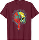 Bike Shirt Gift Boys Men Cyclists Skull Bicycle Crankset T-Shirt - T-Shirt | Maroon