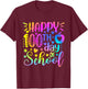 Happy 100th Day Of School Tie Dye 100 Days Smarter Students T-Shirt - T-Shirt | Maroon