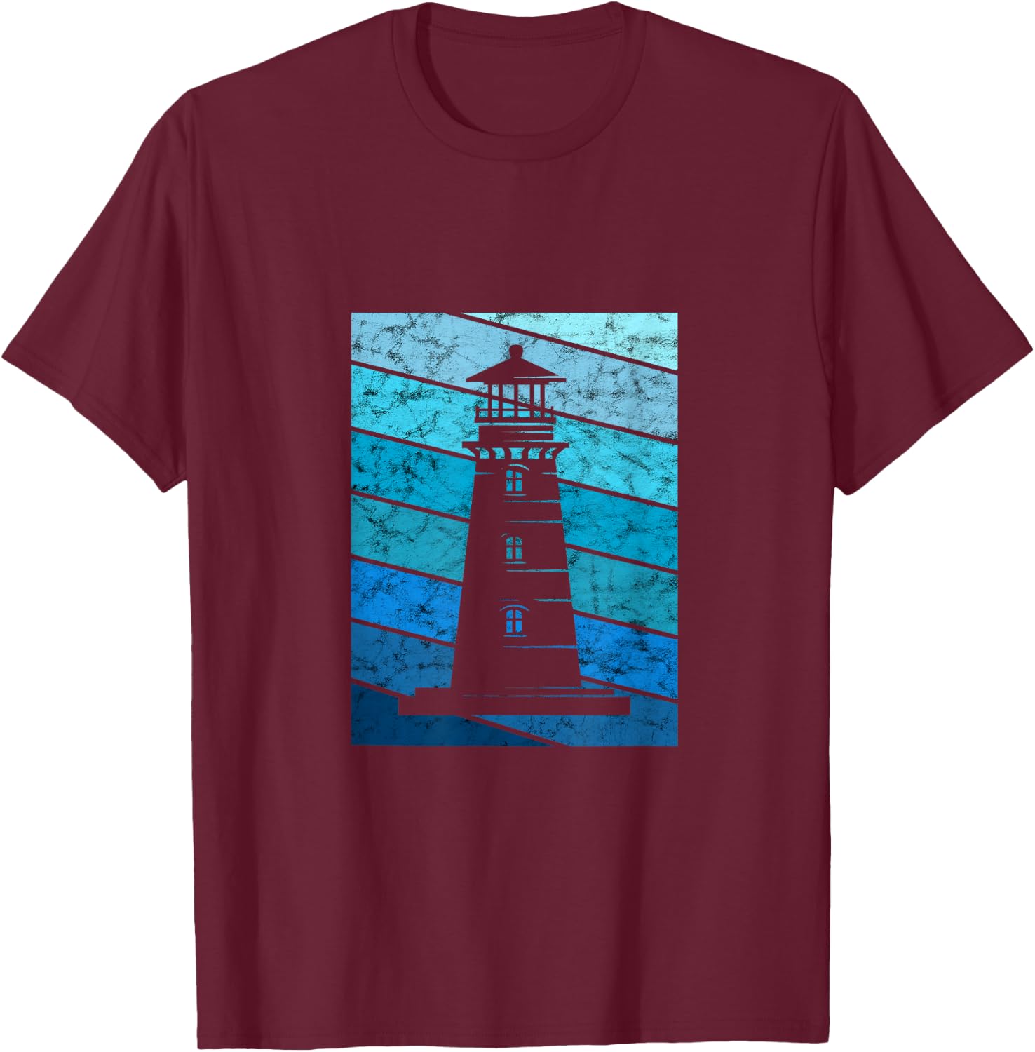 Lighthouse Retro Vintage Seaside Life Sailing Beach Lover T-Shirt - T-Shirt | Maroon