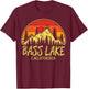 Vintage Bass Lake California CA Mountains Hiking Souvenir T-Shirt - T-Shirt | Maroon