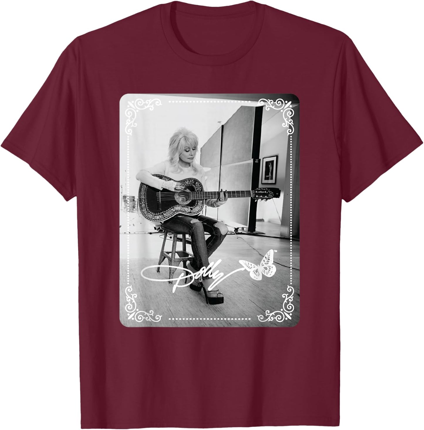 Dolly Parton in the Studio T-Shirt - T-Shirt | Maroon