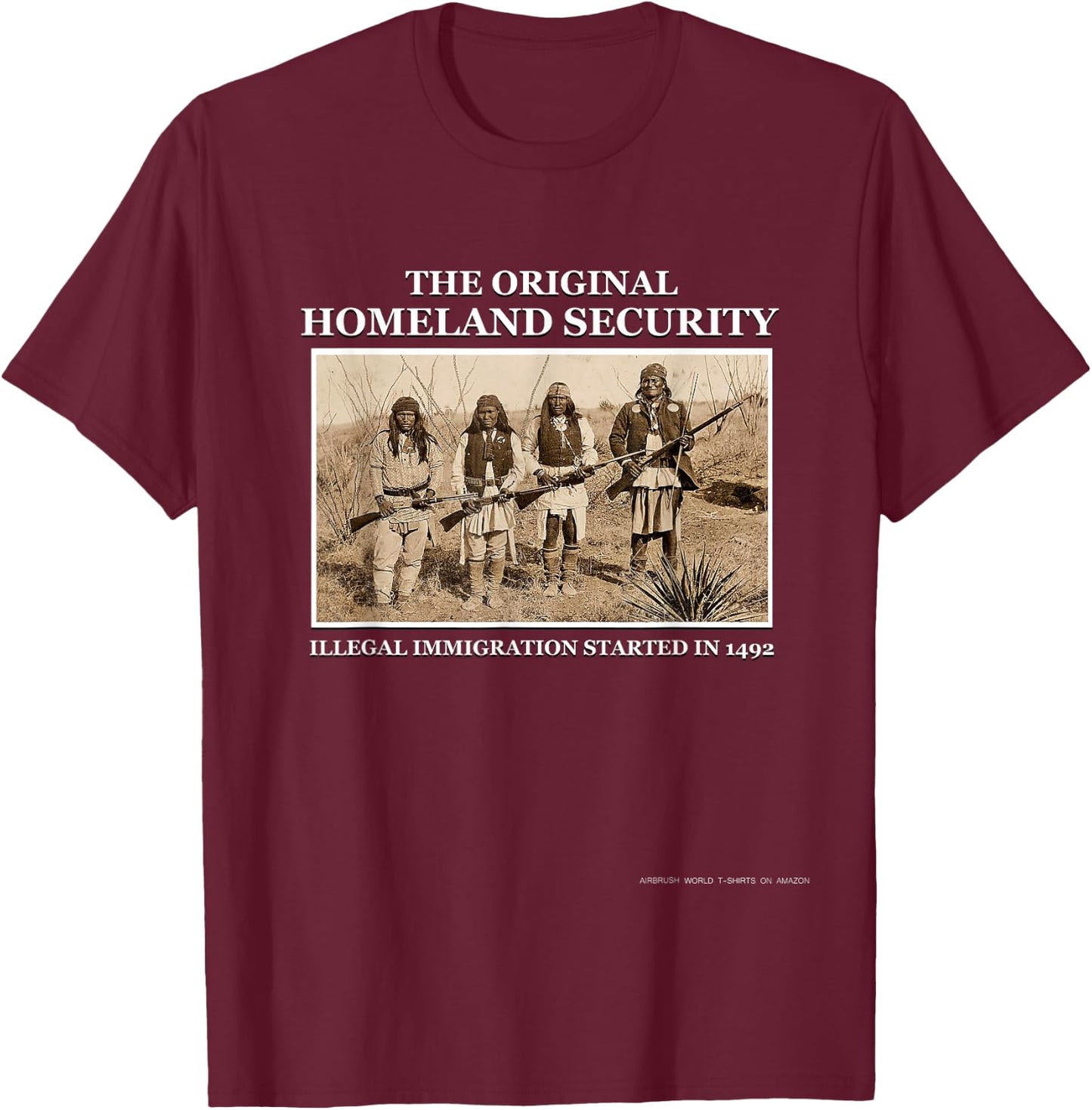 The Original Homeland Security Immigration T-Shirt - T-Shirt | Maroon
