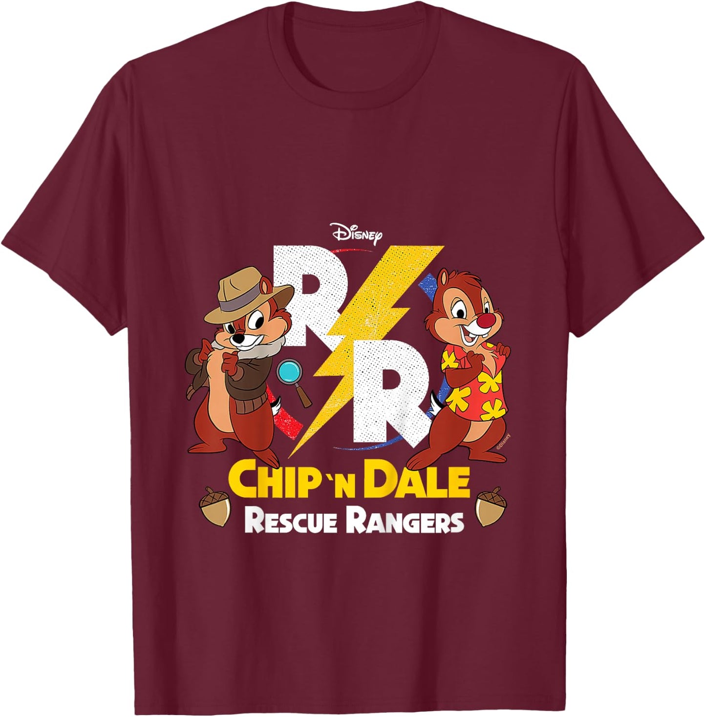 Kids Chip 'N Dale Rescue Rangers - Rescue Rangers Logo T-Shirt - T-Shirt | Maroon