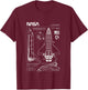 NASA Space Shuttle Technical Blueprint Kids T-Shirt - T-Shirt | Maroon