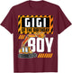 vehicle construction excavator Gigi of the Birthday Boy T-Shirt - T-Shirt | Maroon