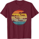 C-130 Hercules Retro Sunset Aeroplane Flying C130 T-Shirt - T-Shirt | Maroon