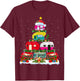 Funny Xmas Lighting Santa Camping RV Christmas Tree T-Shirt - T-Shirt | Maroon