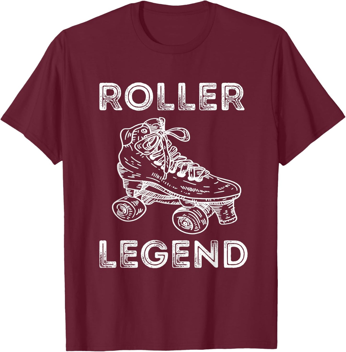 Roller Legend Retro Vintage Roller Skating Roller Skate Driving T-Shirt - T-Shirt | Maroon