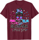 Messy Bun Pink Or Blue Glam-ma Loves You Gender Reveal Baby T-Shirt - T-Shirt | Maroon