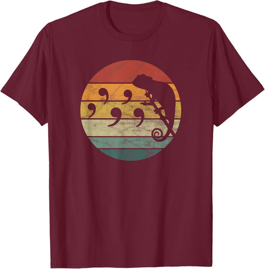 Comma Chameleon T-Shirt - T-Shirt | Maroon