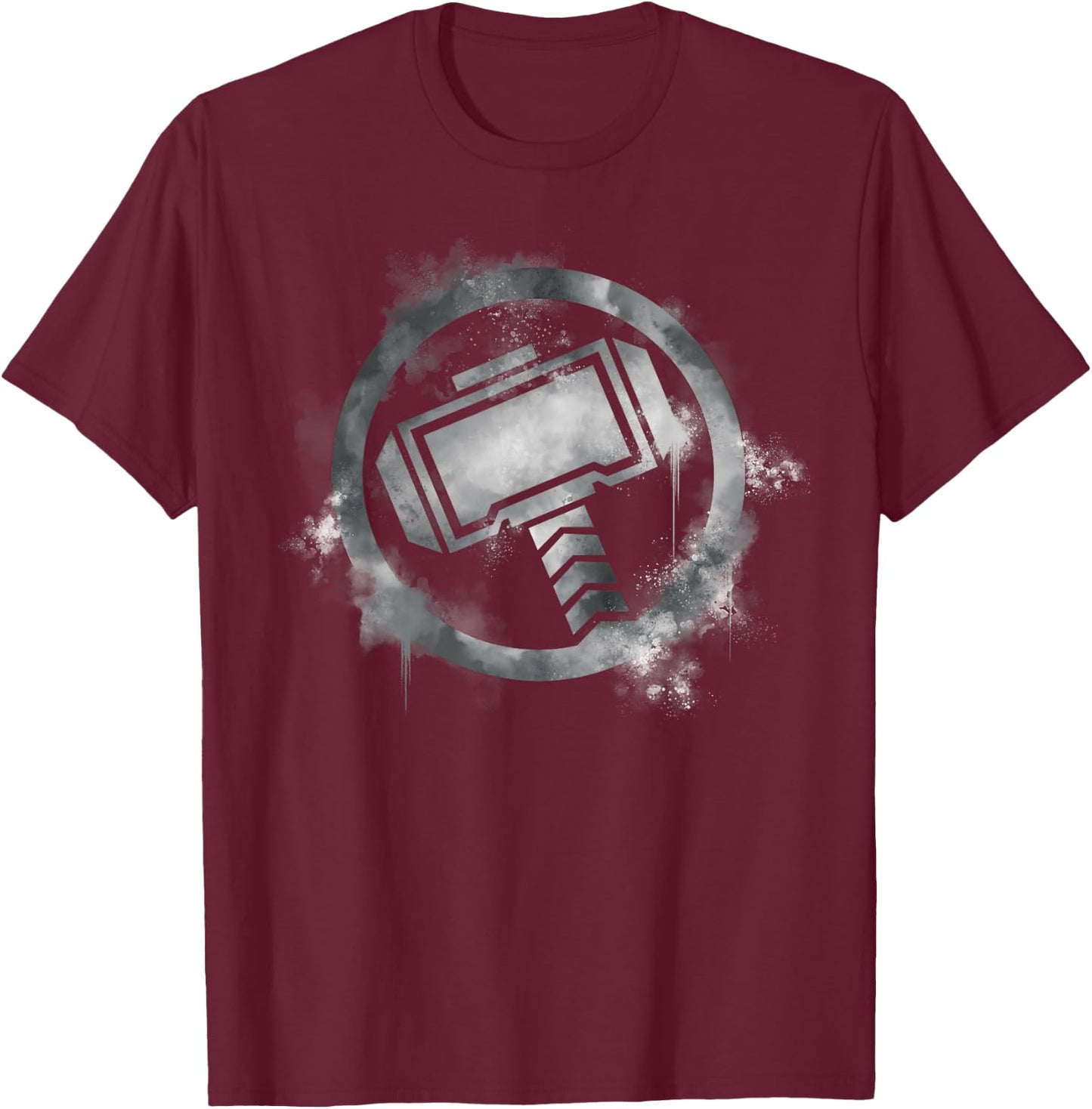 Marvel Avengers Endgame Thor Spray Paint Logo T-Shirt - T-Shirt | Maroon