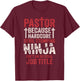 Pastor Because Devil Stomping Ninja Isn't Job Title T-Shirt - T-Shirt | Maroon