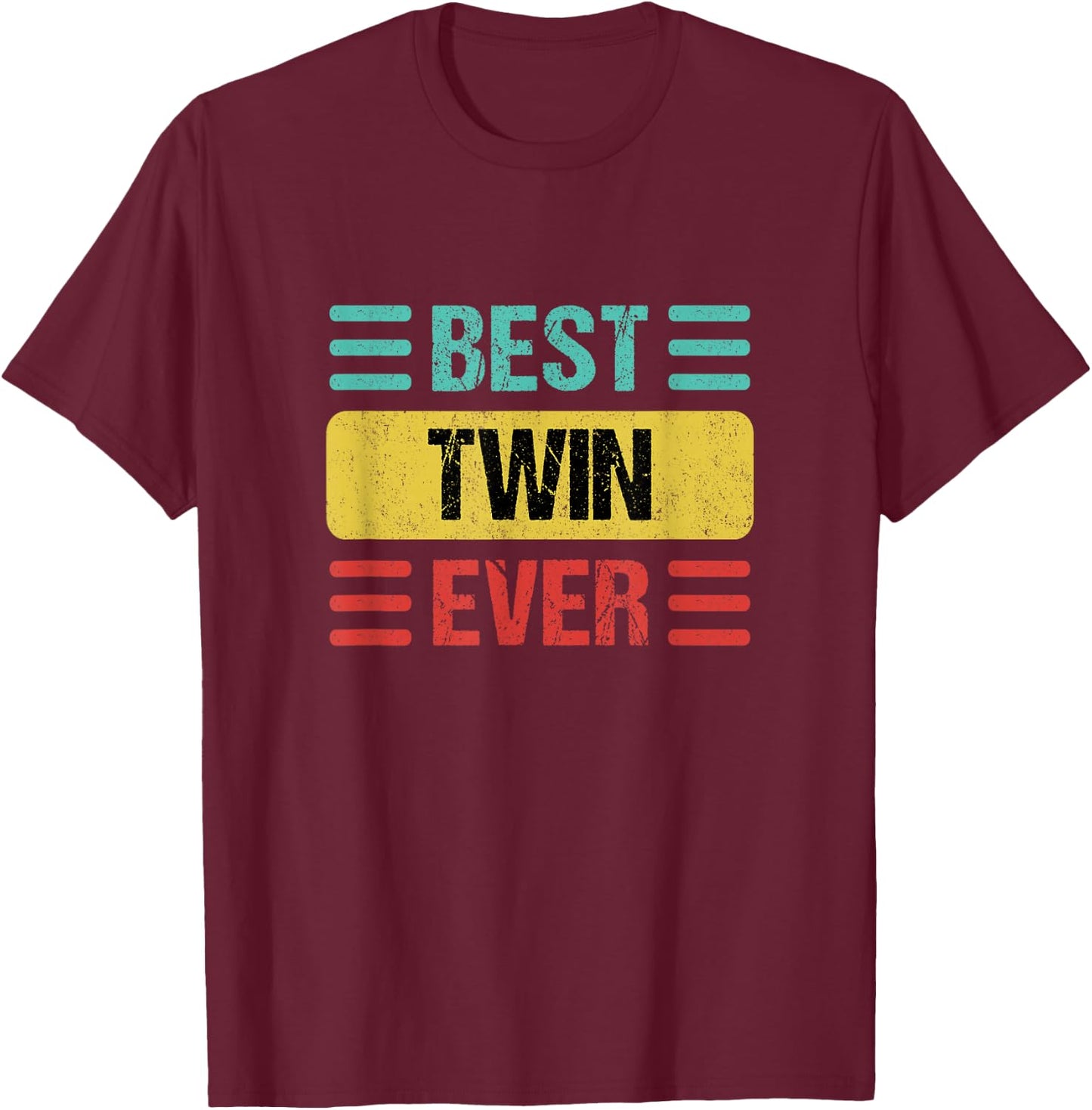 Twin Shirts & Gifts -Adults, -Kids Black Twin T-Shirt - T-Shirt | Maroon