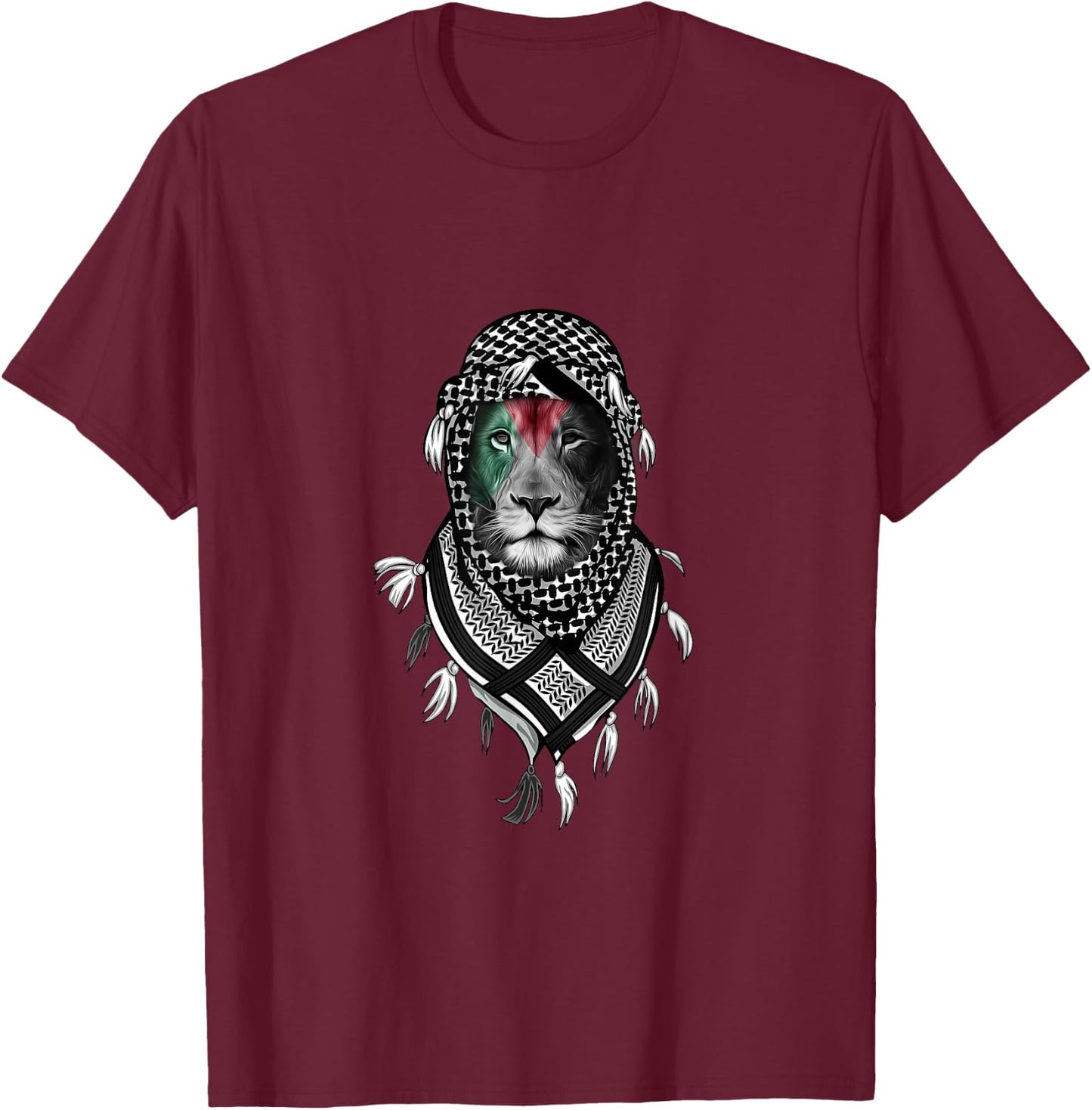 Free palestine, Palestinian lion T-Shirt - T-Shirt | Maroon