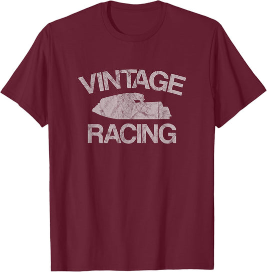 Vintage Racing Jet Watercraft Distressed T-Shirt - T-Shirt | Maroon