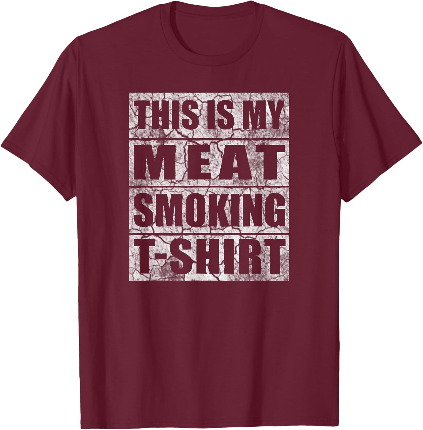 BBQ Smoker - Vintage Smoking Bar-B-Que Fan T-Shirt - T-Shirt | Maroon