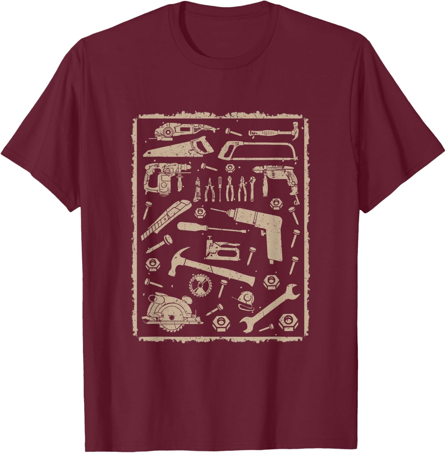 Tools with frame vintage T-Shirt - T-Shirt | Maroon