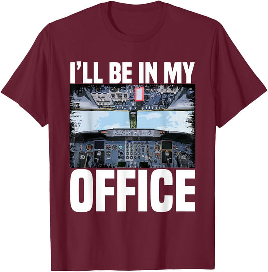 Aeroplane Pilot Aeroplane Lover Flying Flight Crew T-Shirt - T-Shirt | Maroon